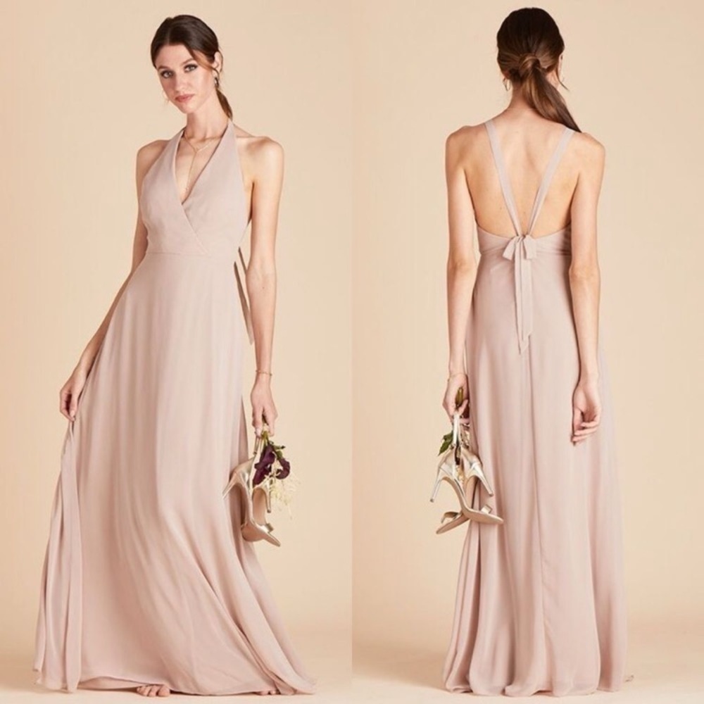 Birdy Grey Moni Convertible Bridesmaid Dress in Taupe Chiffon